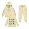 Kids' Long Sleeve Loose Pullover Letter Print Drawstring Hooded Sweatshirt Sweatpants Set