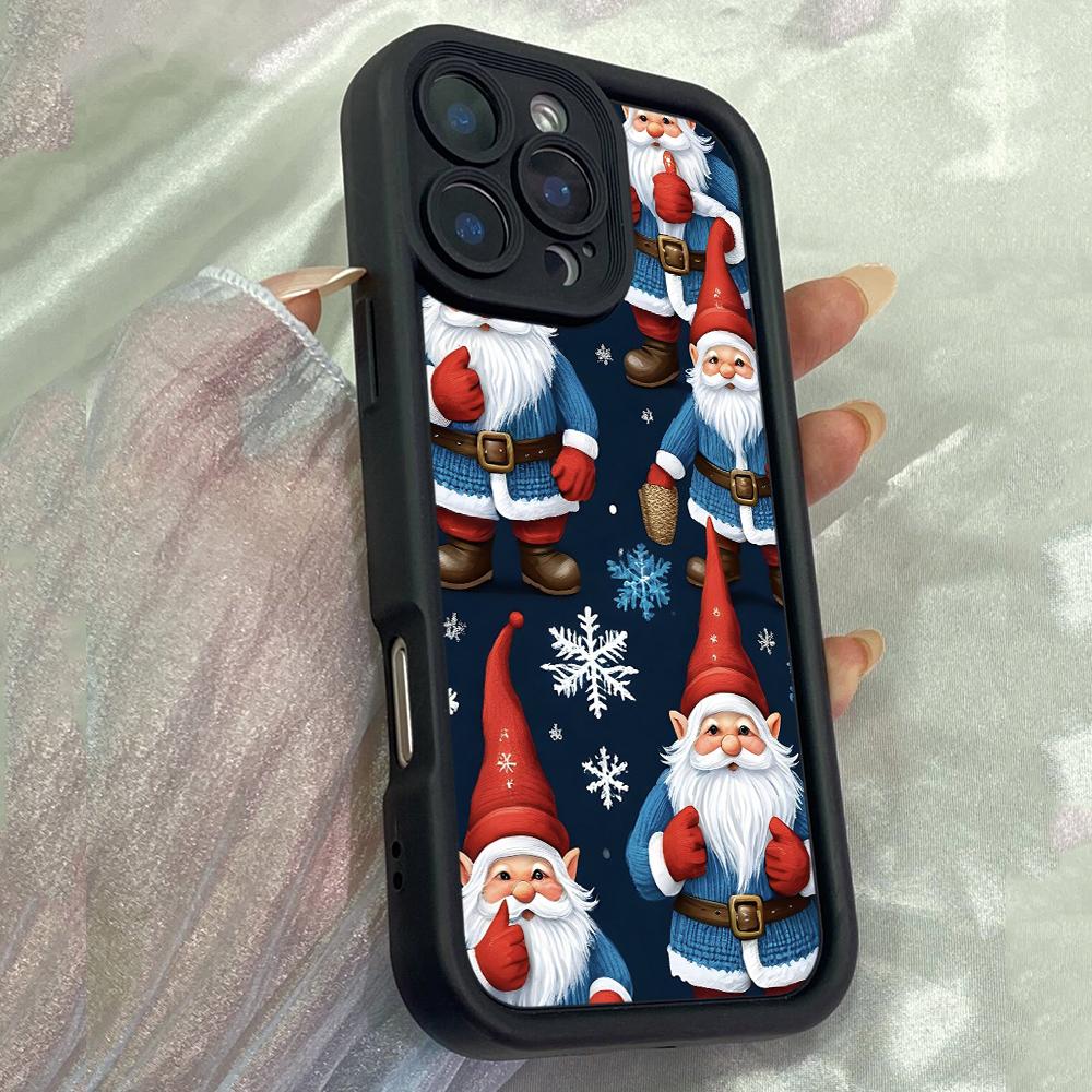 JT206 Cute Cartoon Winter Gnomes for iPhone 17 16 15 14 Pro Max Samsung S26 S25 Ultra A17 A16 A07 A56 Xiaomi 15T Redmi 15c 14C Note 13 Soft TPU Case