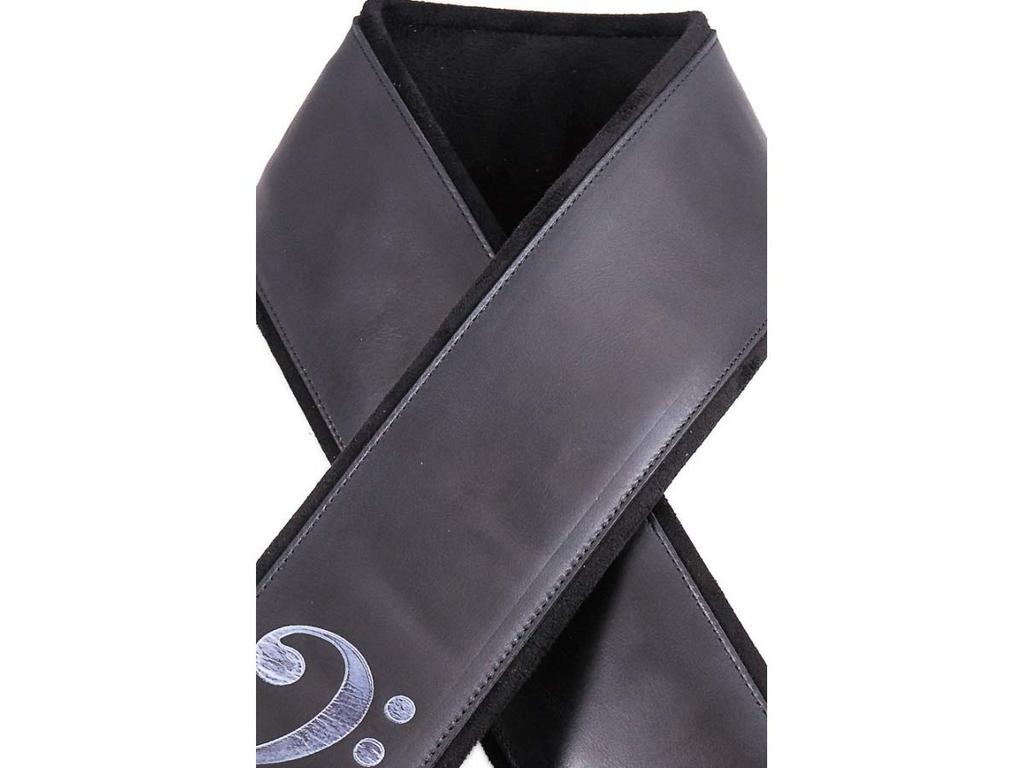 STRAPS 8cm Black RightOn! Guitar/Bass Strap, Wide, 98-153cm Long, FAKEY,