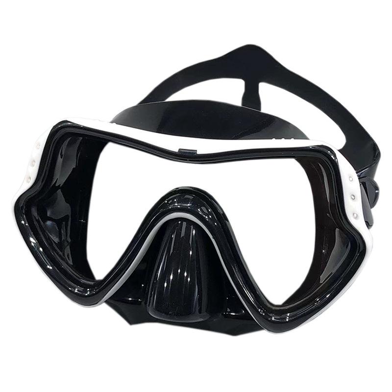 Diving goggles large frame silicone mask breathing tube set