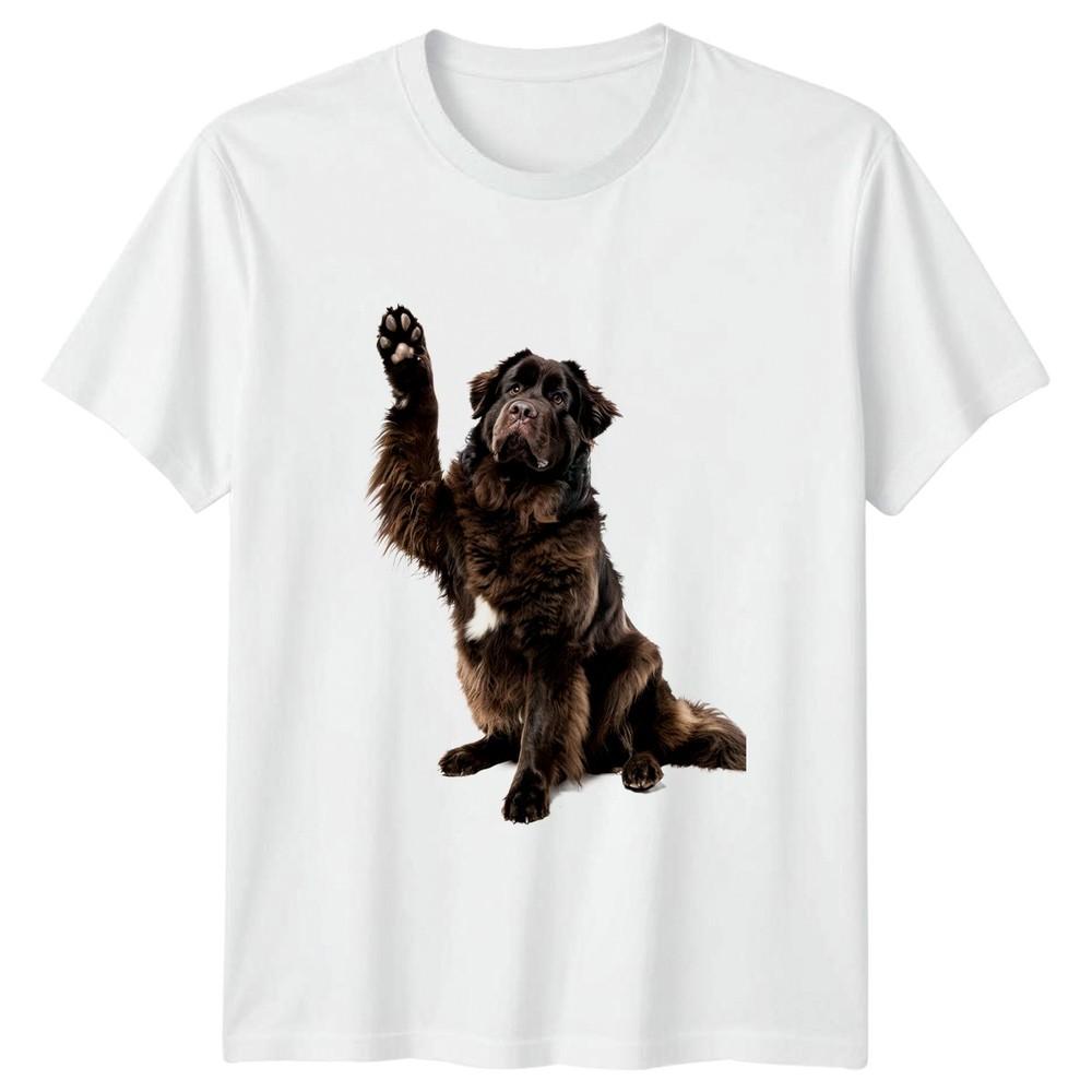 Waving Newfoundland Dog TShirt Newfie Pet Birthday Gift For Him And Her S