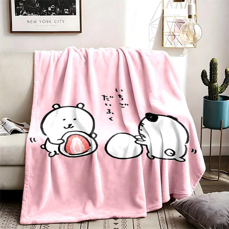 Joke Bear Theme Blanket Suitable For The Sofa Camping And Travel Made Of Soft Flannel Material An Ideal Gift For Occasions Such As Birthday