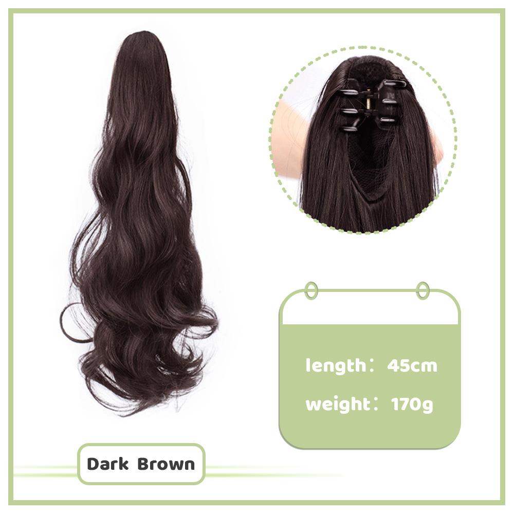 

Синтетический 18-дюймовый небольшой зажим с когтями, хвост, длинный волнистый хвост, длинный вьющийся хвост, длинный зажим, женский парик