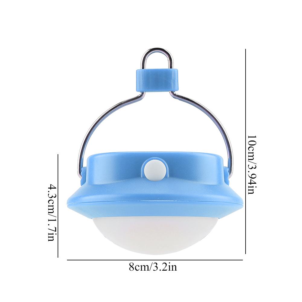 Mini COB LED Super Bright Round Camping Lights Outdoor Night Lamp with Hook((Blue)