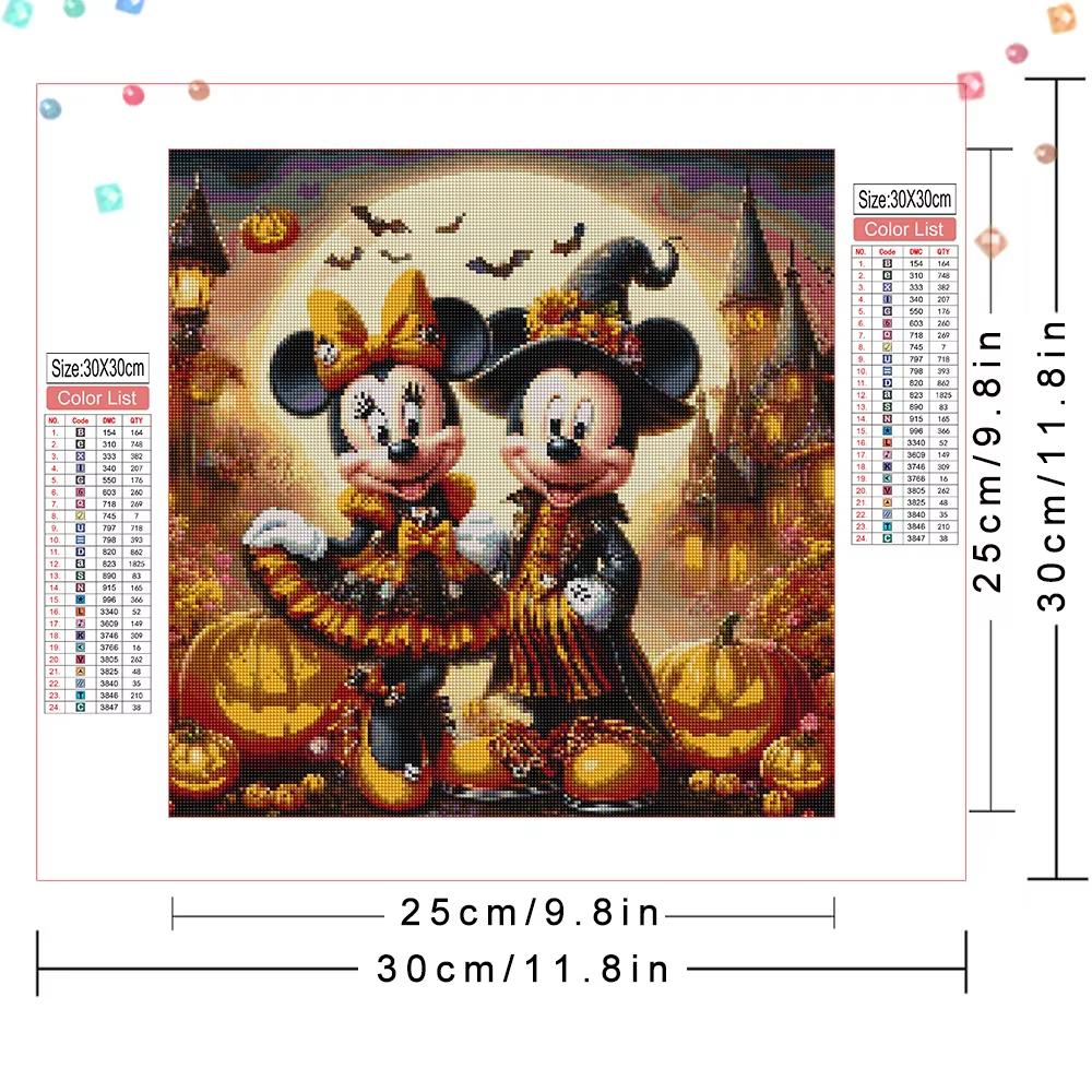 Diamond Mosaic Mickey Mouse Cross Stitch Painting New Arrival Embroidery Minnie Halloween Picture Rhinestones Home Decor