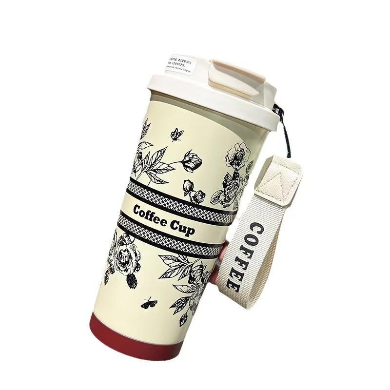 Lily of the Valley Dual-Drink Insulated Cup - 316 Stainless Steel with Carry Rope