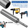 SDS Plus Ground Rod Driver Heavy Duty Steel Ground Rod Driver Wear Resistant Rotary Hammer Drill Power Tools for 5/8Inch 3/4Inch
