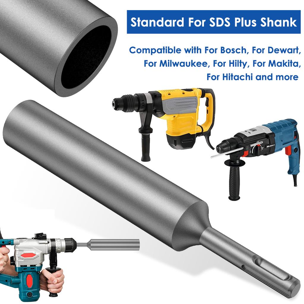 SDS Plus Ground Rod Driver Heavy Duty Steel Ground Rod Driver Wear Resistant Rotary Hammer Drill Power Tools for 5/8Inch 3/4Inch