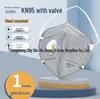 KN95 Carbon Mask with Breathing Valve, Dust & Smog Protection, Head-Mounted for Adults