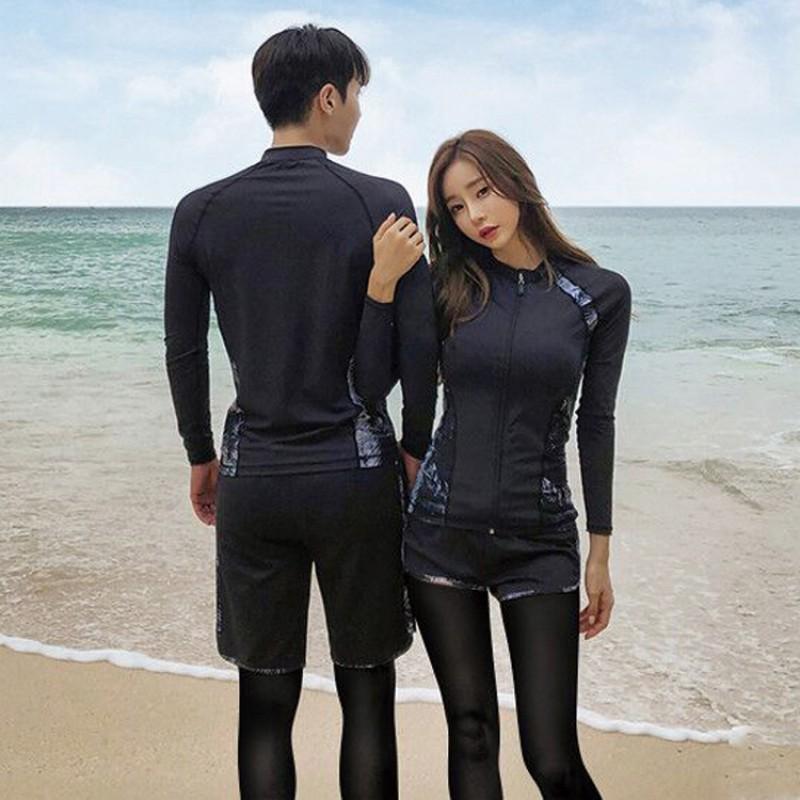 Quick-Dry UV Protection Rash Guard Set Snorkeling Diving Swimwear Men Women Long Sleeve