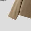 INCERUN Oversized Autumn Spring Men Casual Long Sleeve Texture T-shirts Tops