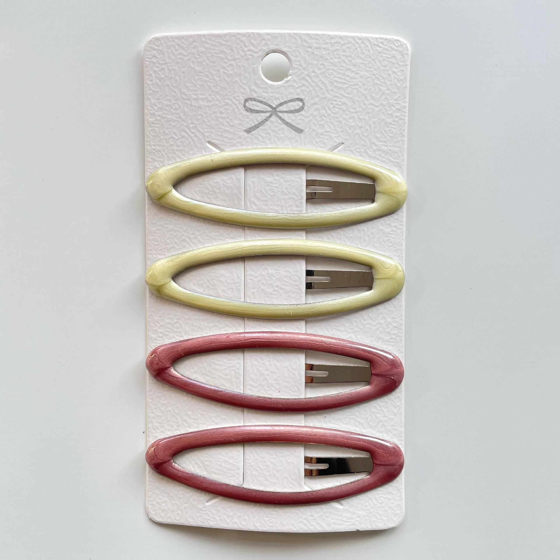 

7cm Black Tortoiseshell Oval Snap Hair Clip - European & American Style