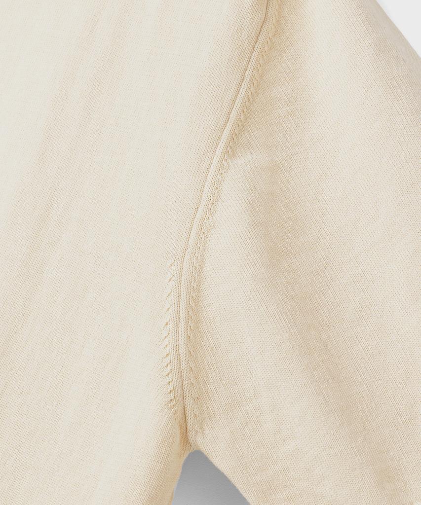 Andeleusenandeleusen Short Sleeve Knit Polo Shirt Raw Cotton