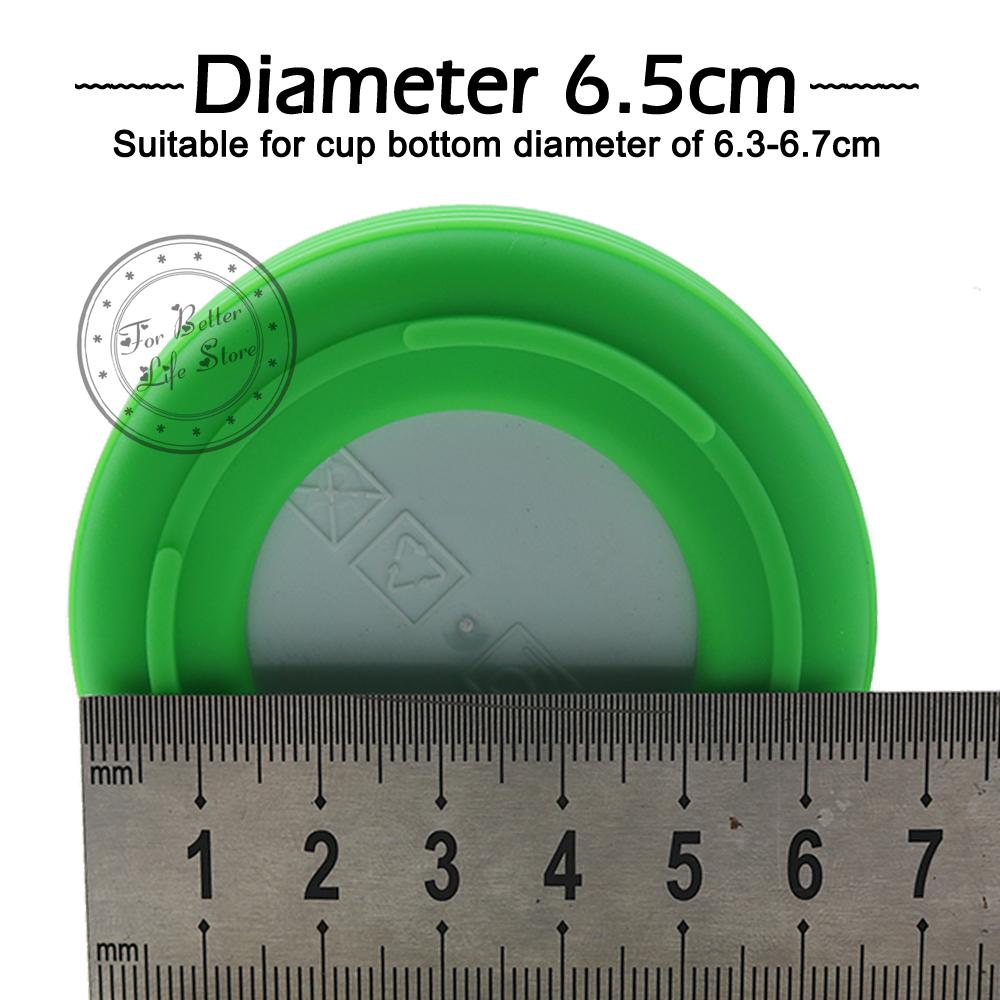 1Pc 6.5CM 16G 15 Colour Threaded Soft Silicone Cup Bottom Cover Wear Resistant Ring Sleeve Sheath Anti Slip Good Toughness
