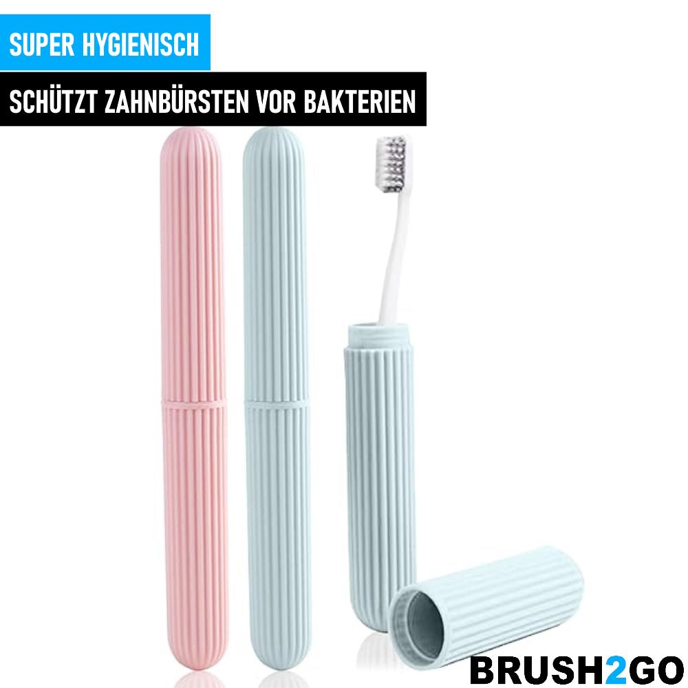 BRUSH2GO Tannbørsteetui Transport- og oppbevaringsboks 2 stk. sett