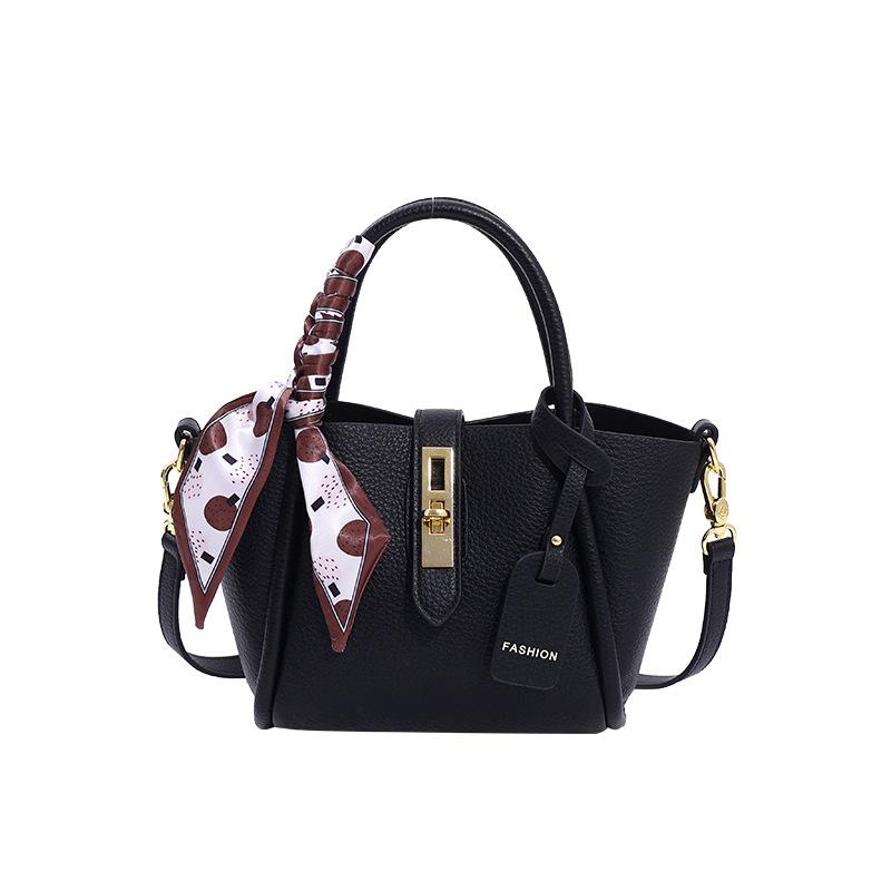 Popular Vegetable Basket Bag, New Women's Bucket Bag, High-end Women's Handbag, Crossbody Free Silk Scarf