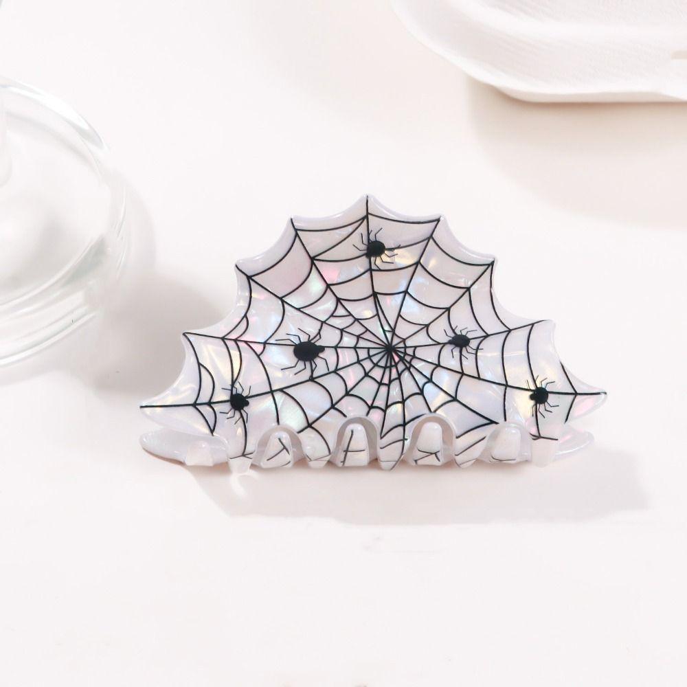 PVC Pumpkin Themed Gripper Spider Skeleton Shark Clip Headwear Halloween Hair Claw  Girls