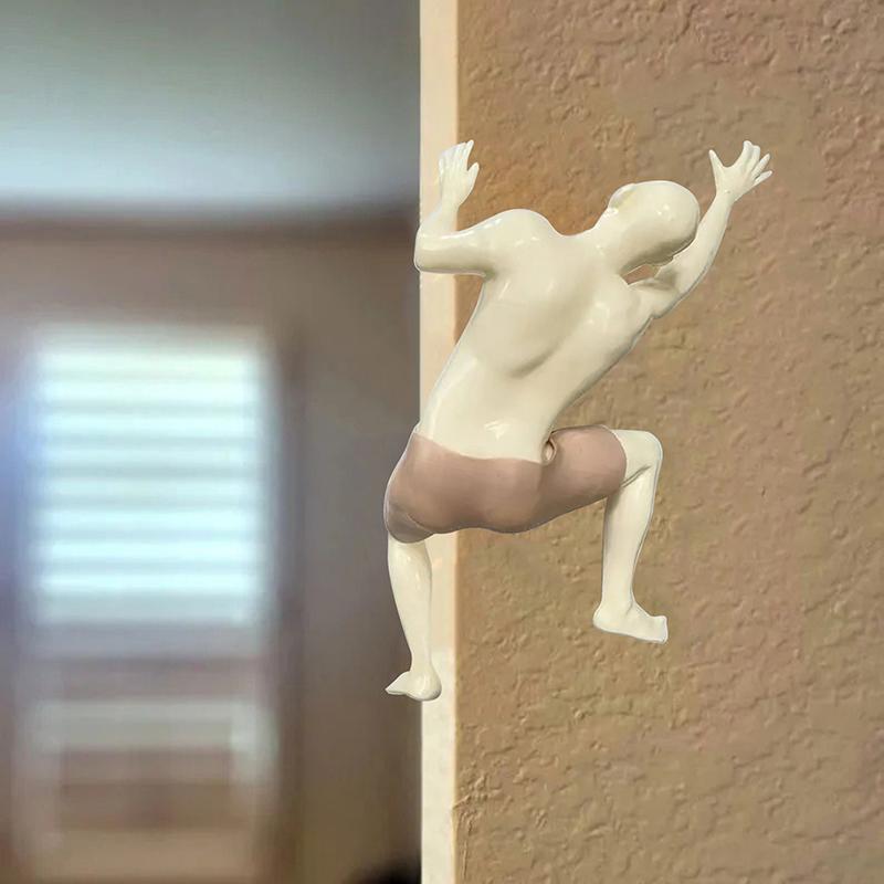 Lezecká figurka Nástěnná dekorace Model postavy Ozdoba Lezci Nástěnná socha Domácí kancelář Nástěnná dekorace Dárek pro lezecké nadšence