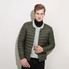 Autumn and Winter Light Down Jacket Men's Collarless V-neck White Duck Down Liner Large Size Wear Round Neck Warm Jacket