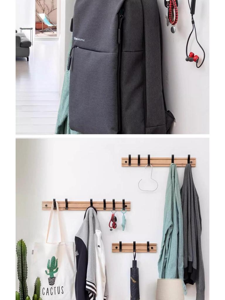 Wandmontierter Flur Garderobenständer mit Haken für Mäntel und Hüte