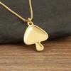 Nidin Cute Colorful Enamel Spotted Mushroom Pendant Cartoon Red/Pink Charm Necklaces For Women Girls Friendship Jewelry Gifts