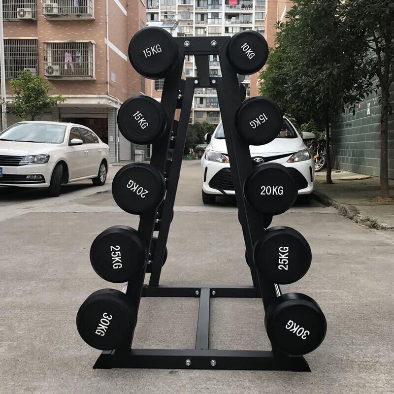 Huateng Fixed Rubber-Coated Straight Barbell