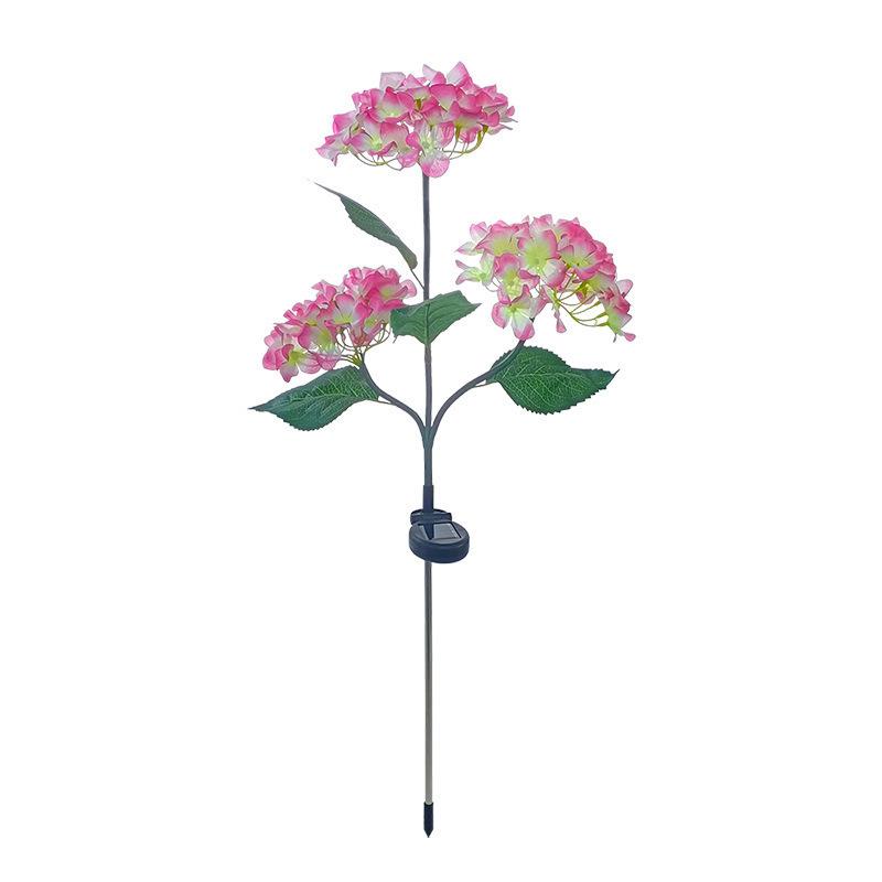 Hydrangea LED Solar Stake Lights - Waterproof Outdoor Garden Decoration