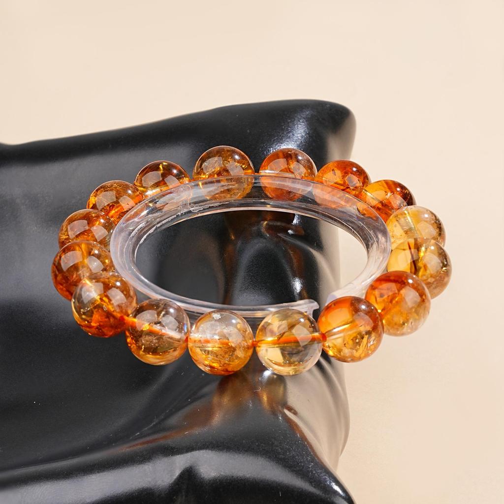 Mei Zhuo Natural Yellow Ametrine & Rainbow Crystal Bracelet