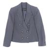 GIORGIO ARMANI In good condition, linen 6B double-breasted jacket for women, blue-gray, size 36, 3SHGG0YE, T036J, 22 years old Jacket 36 Blue grayUsed