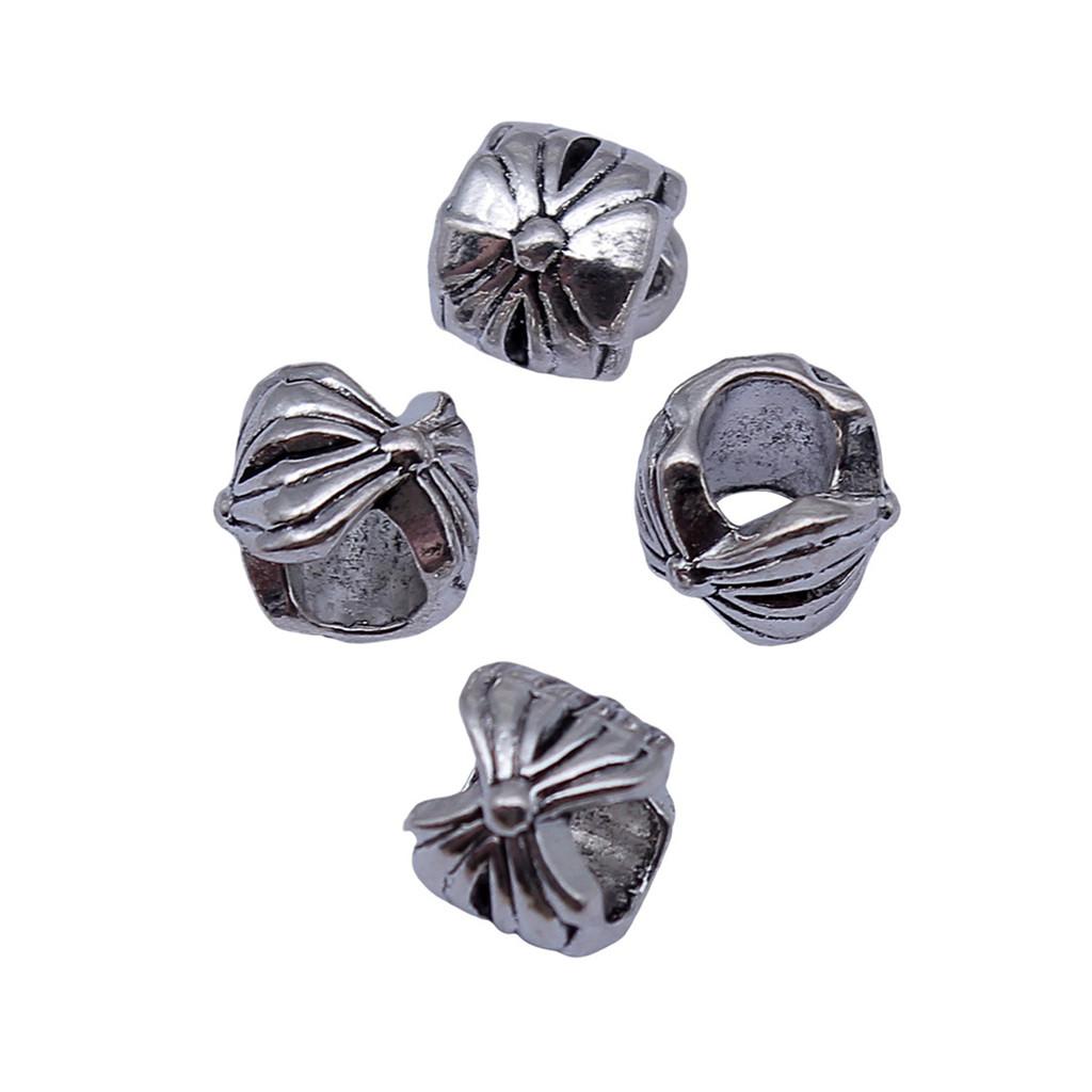 Multi Color Spacer Beads Ornate Metal Big Hole Beads For Jewelry Projects