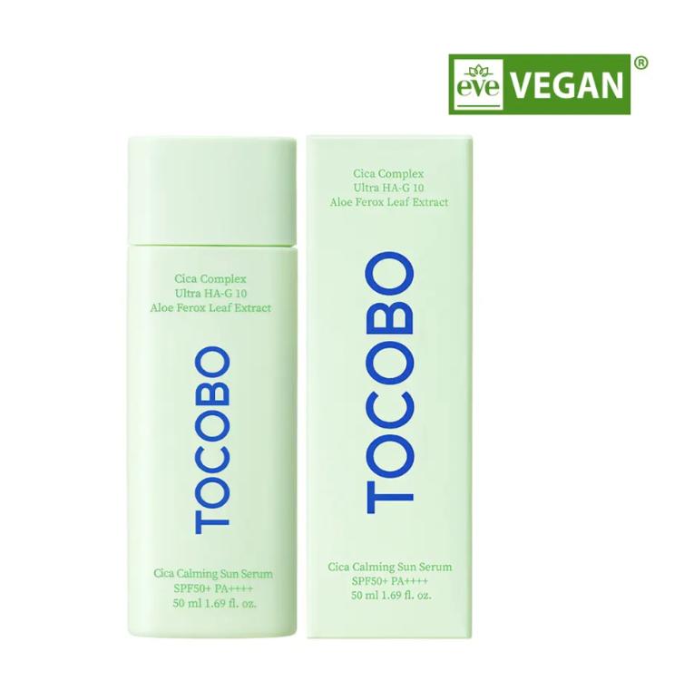 

TOCOBO Cica Calming Sun Serum 50ml – Lightweight Soothing Sunscreen SPF50+ PA++++ 1 ea