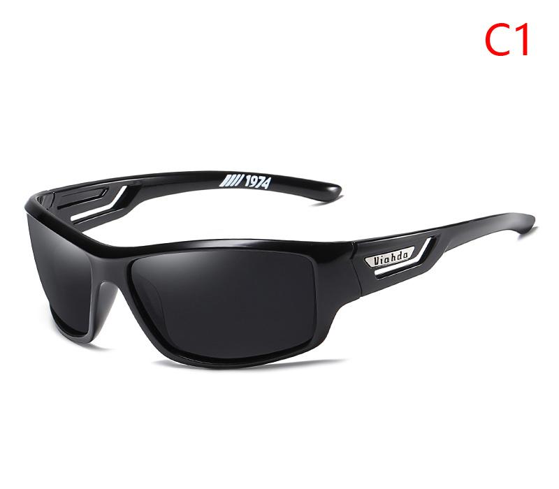 VIAHDA Fahrradbrille 1 Linse UV400 TR90 Sport Fahrradbrille Bike Wandern Reiten Brillen für Herren Damen black
