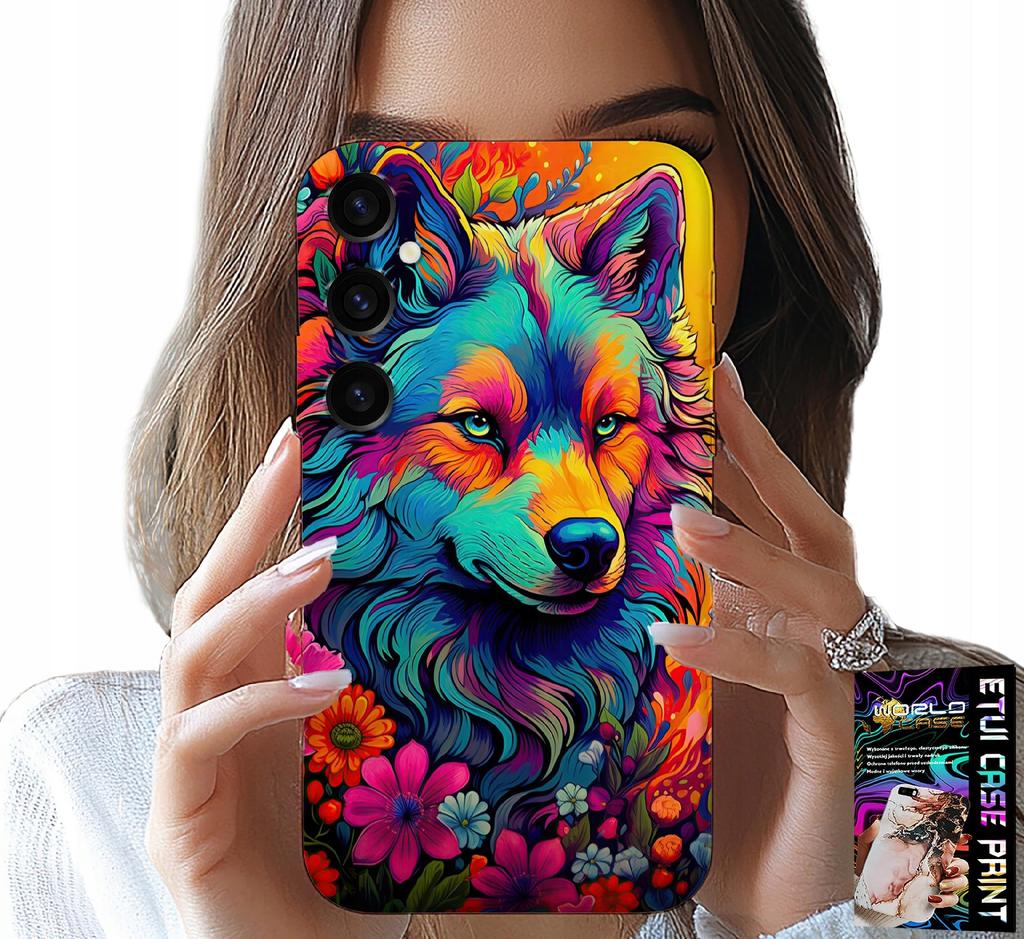 Etui Do Samsung Galaxy A16 4/5G - Kolorowe Wzory, Wilk Wataha Swora Case