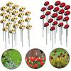 20pcs Bee & Ladybug Resin Stake Decorations Modern Floor-Mounted Garden Plugs for Outdoor Flower Beds Lawn Paths Potted Plants