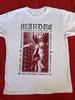 Retro Marduk MeUnisexto Mori Tour Tshirt Gothic Angel Art with Latin Inscription Black and White Pattern Print Casual Tshirt