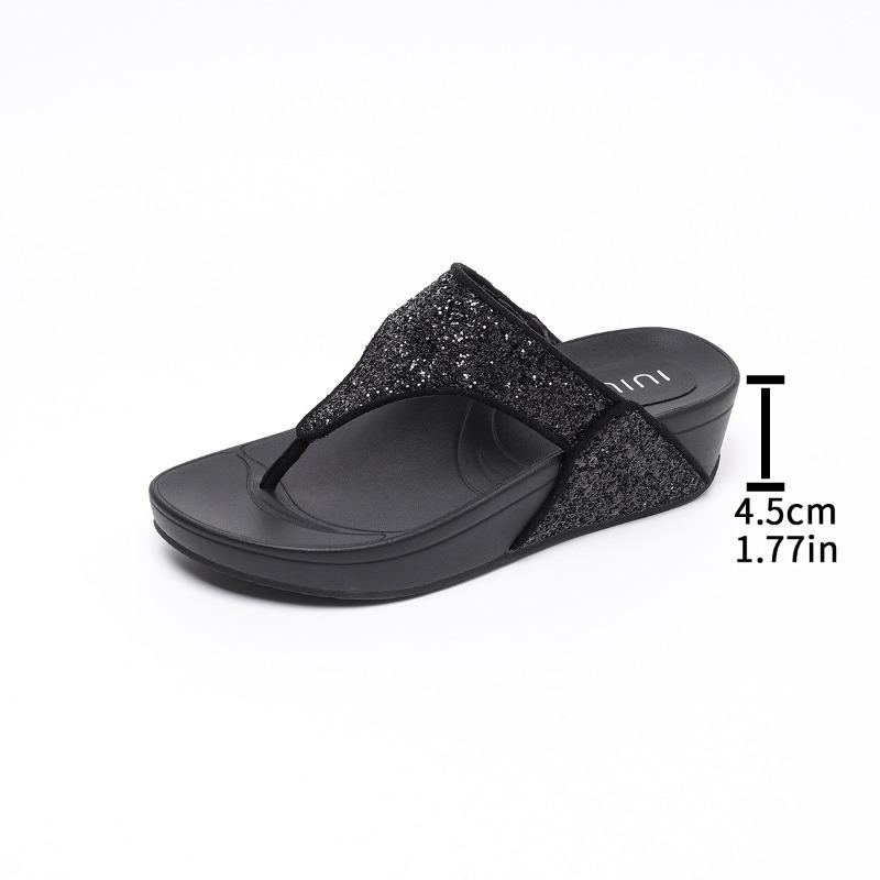 Strass Sommer Damen Hausschuhe Flip Flops Damen Outdoor Strand Komfort Bequeme Hausschuhe Innen Badezimmer Plateau Sandalen