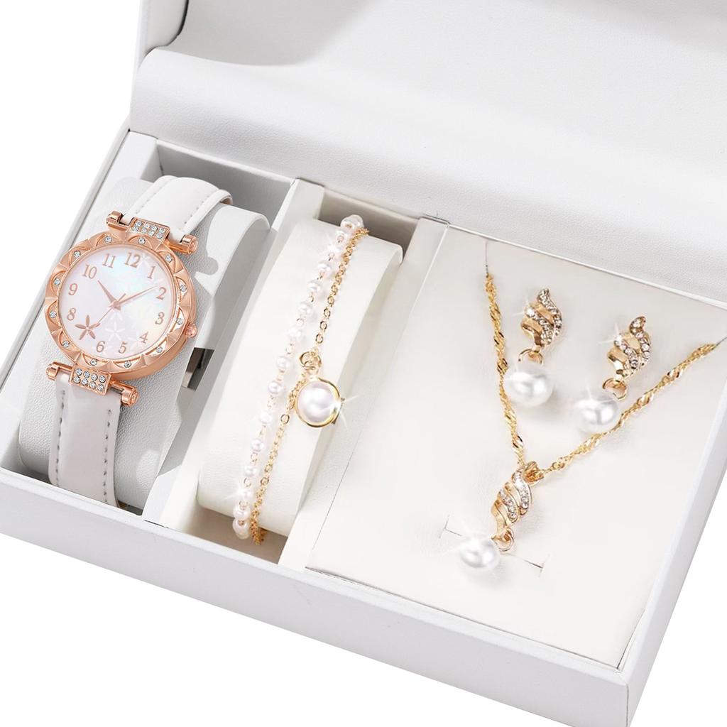 Practical Watch and Jewelry Set Elegant Alloy Accessories Watch and Jewelry Collection Perfect for Women Daily Outfit