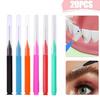 20Pcs Mini Eyebrow Brush Brow Perm Brush Disposable Brow Lifting Brushes Bendable Micro Eyelash Brush Applicators Makeup Tool
