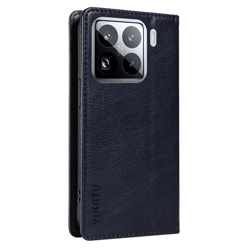 YIKATU YK-006 Pro pouzdro pro Xiaomi 15 Pro Magnetické zavírání Kožený kryt na telefon Litchi textura