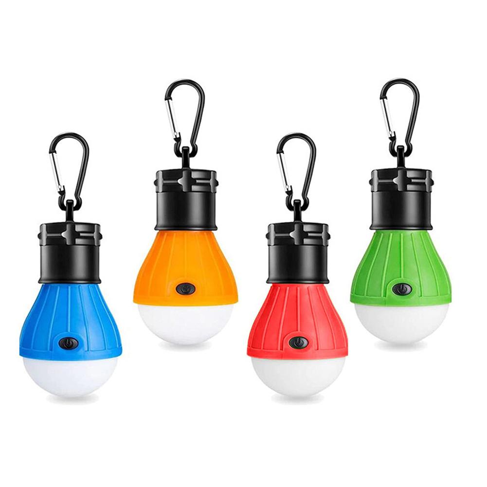 4pcs LED Camping Lantern Portable Hand-held Emergency Light Rechargeable Outdoor Tent Light Multihook For Hiking Survival Gear