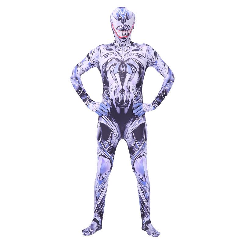 Venom Superhero Bodysuit Halloween Costume: Spiderman & Black Panther Cosplay Jumpsuit