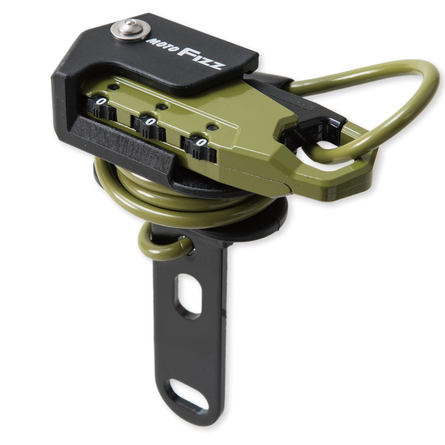 

Tanax MF-4757 Motorcycle Anti-Theft Helmet Wire Lock, Straight, Olive 3-Digit Dial Lock, 23.6 inches (600 mm) зелёный