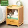 Simple solid wood bedside table, multi-layer drawer small cabinet, light luxury storage cabinet, simple bedside storage cabinet