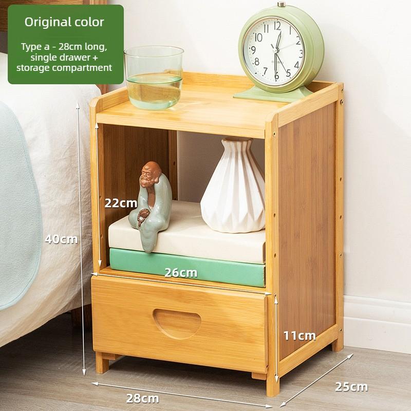 Simple solid wood bedside table, multi-layer drawer small cabinet, light luxury storage cabinet, simple bedside storage cabinet