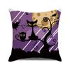 Halloween Bat Crow Pumpkin Print Cushion Cover Home Living Room Sofa Decoration Throw Pillow Cover