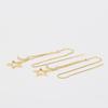 14K Gold Plated Long Cercei Earrings Moon and Star Design Elegant Fashion Earrings for Women
