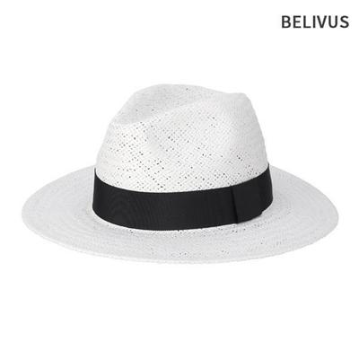 BELIVUS Men's Fedora BAN004 Summer Straw Brim Fedora