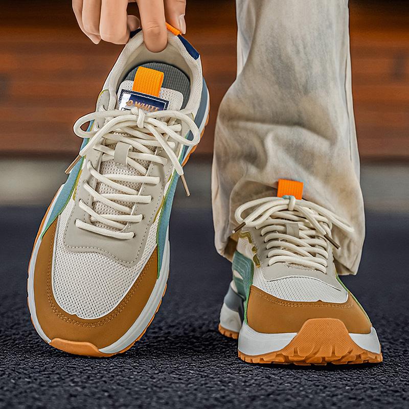 New Men'S Spring Fashion Trend Sports Shoes Anti Slip And Wear-Resistant Casual Shoes Daily Commuting And Leisure Shoes