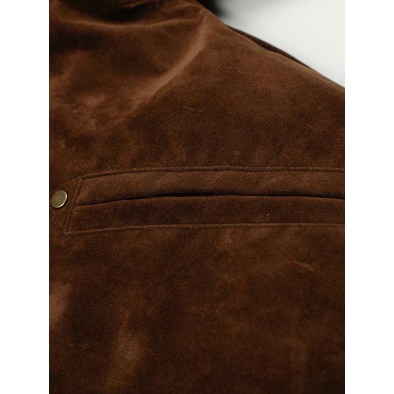 American Style Men's Coats Hooded Faux Fur Single Breasted Loose Solid Color Winter Jackets