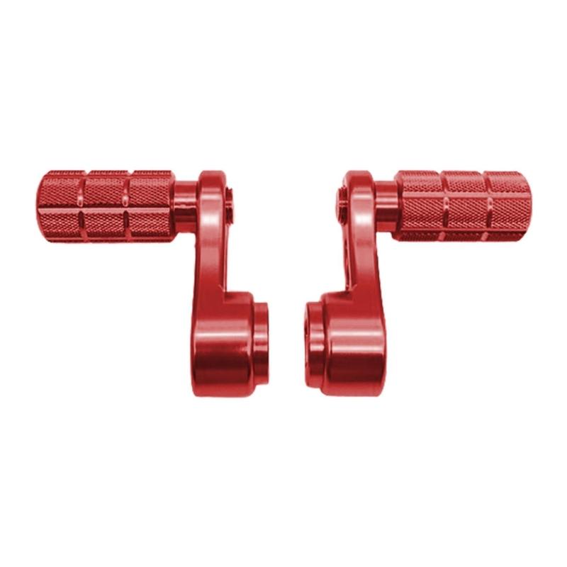 

Pair Footrest Pedals Ergonomic Designs Metal Scooter Pedal Crank Leg Set Ergonomic Scooter Foot Pegs for Niu Scooter красный